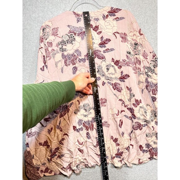 Knox Rose Cardigan Sweater Women's XL Multicolor Floral 100% Rayon Open Front - Picture 10 of 11